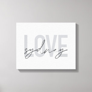 Toile Simple, moderne, cool, design urbain Amour Sydney
