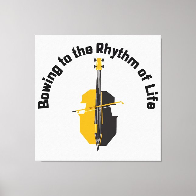 Toile S'incliner au rythme de la vie Violoncelle (Recto)