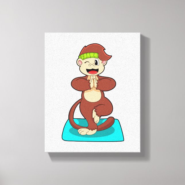 Toile Singe au Yoga en position debout (Recto)