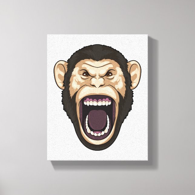 Toile Singe avec poils noirs (Recto)