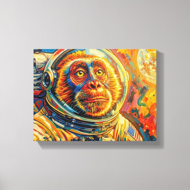TOILE SINGE DANS L'ESPACE 7 (Recto)