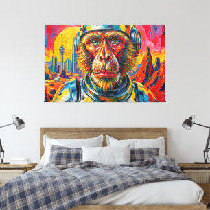 Toile Singe de l'espace