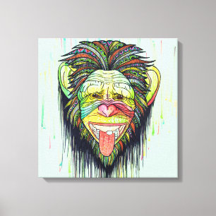 Toile Singe drôle