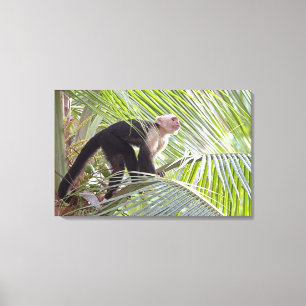 Toile Singe en photo en bambou de jungle