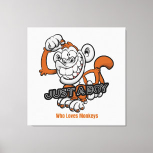 Toile singe juste un garçon