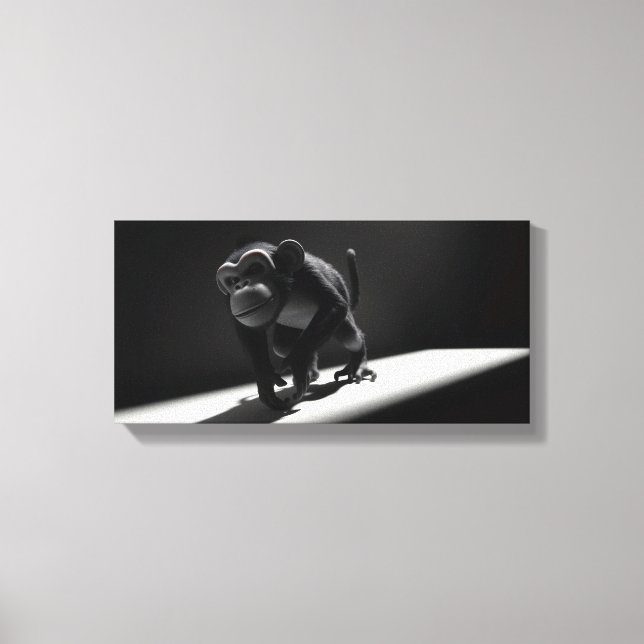 Toile Singe noir et blanc (Recto)