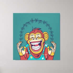 Toile Singe souriant