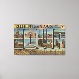 Toile Sioux City, Iowa - grandes scènes 2 de lettre