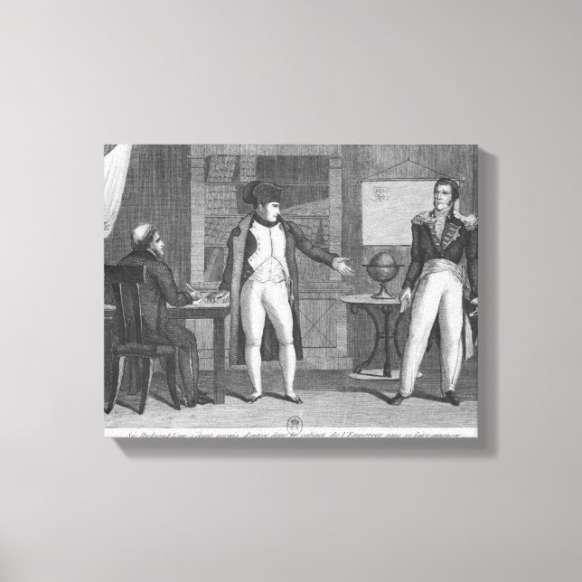 Toile Sir Hudson Lowe qui commence l'étude de Napoléon (Recto)