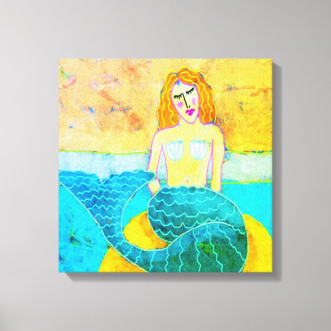 Toile Sirène sur l'impression numérique Abstraite rock (Recto)