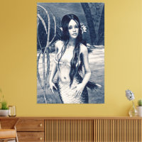 Sirène Vintage Photo Ancienne Fantaisie Artistique