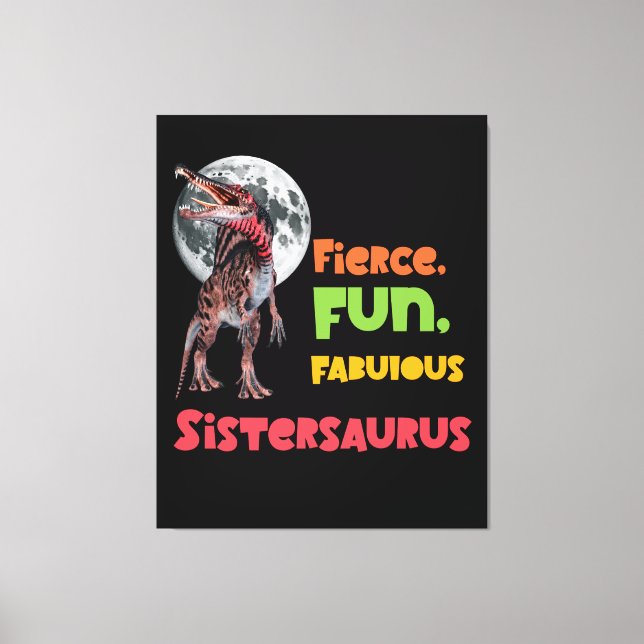 Toile Sistersaurus Équipe de dinosaures sœurs appariées  (Recto)