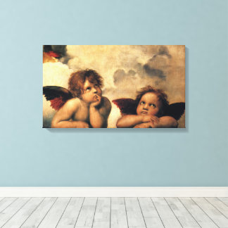 Toile Sistine Madonna Angels par Raphael Sanzio