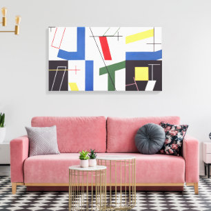 Toile Six espaces avec croix Sophie Taeuber-Arp