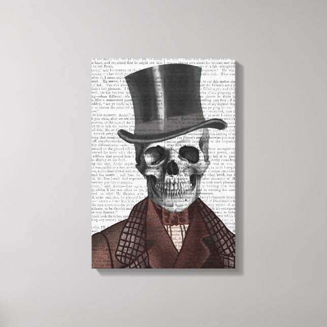 Toile Skeleton Gentleman et chapeau supérieur (Recto)