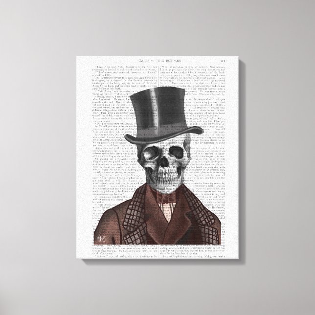 Toile Skeleton Gentleman et chapeau supérieur (Recto)