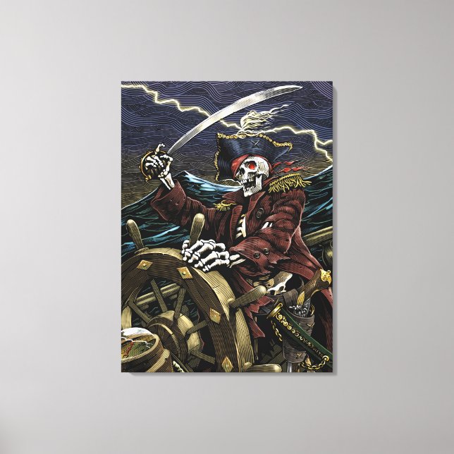 Toile Skeleton Pirate Canvas (Recto)