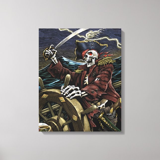 Toile Skeleton Pirate Canvas (Recto)