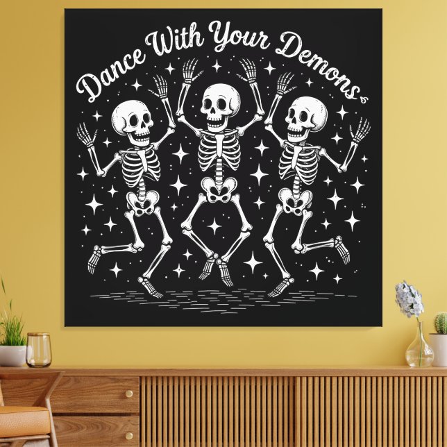 Toile Skeletons d'Halloween (Insitu(Salon))