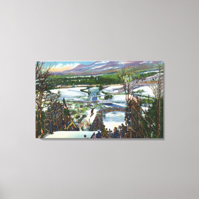 Toile Ski Jumper décolle de la Ski Hill Olympique (Recto)