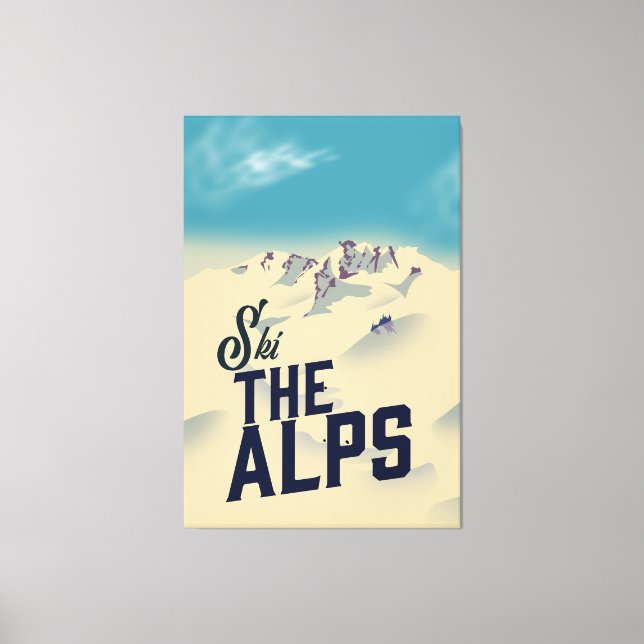 Toile Ski Les Alpes (Recto)