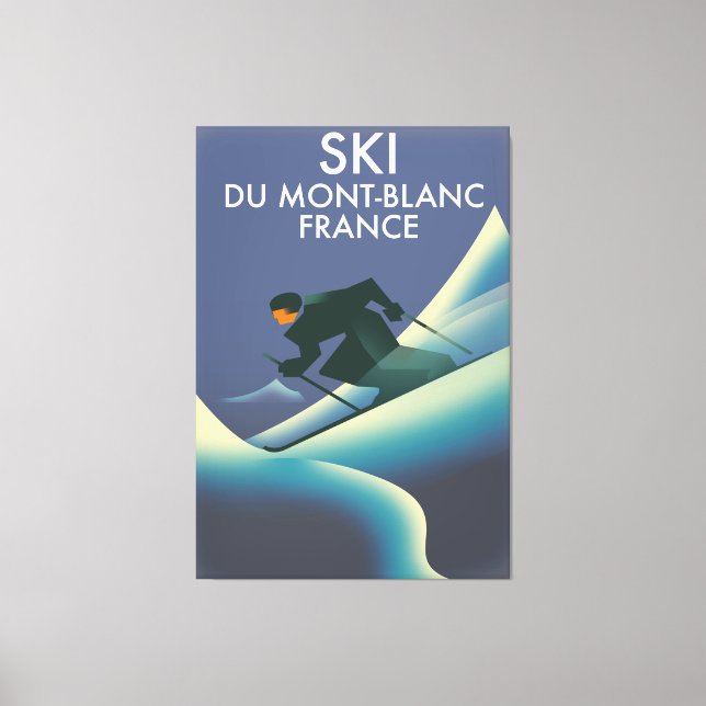 Toile Ski Mont Blanc France (Recto)