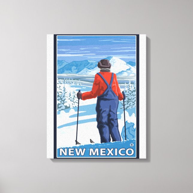 Toile Skier AdmiringNouveau-Mexique (Recto)