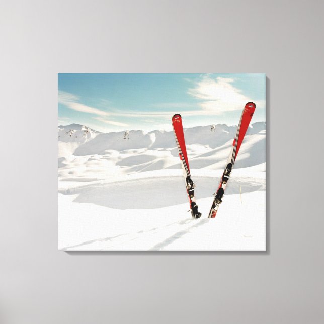 Toile Skis rouges (Recto)