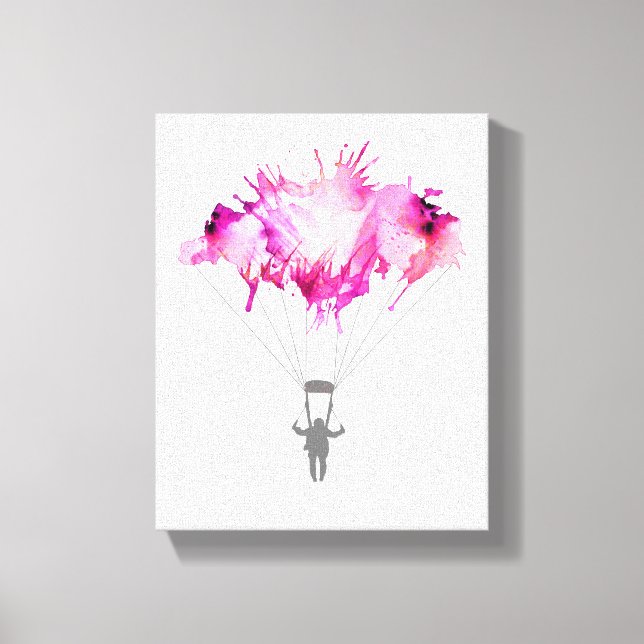 Toile Skydiver Parachute Skydiving Parachute Art Cadeau (Recto)