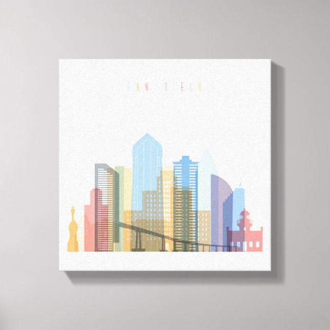 Toile Skyline de la ville de San Diego (Recto)