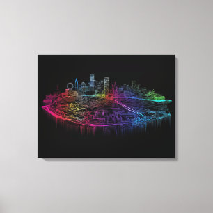 Toile Skyline de Neon City