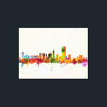 Toile Skyline de San Francisco City<br><div class="desc">Impression d'aquarelle de l'horizon de San Francisco,  Californie,  États-Unis</div>
