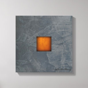 Toile Slate Grey Gold Stucco Art moderne