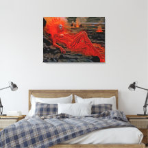 "Sleeping Magma" - Portrait de femme volcanique