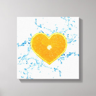 Toile Slice of Heart-Shaped Orange