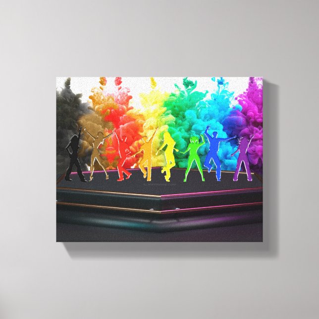 Toile SlipperyJoe's Dancing Pride Shadows cadeaux gay ar (Recto)