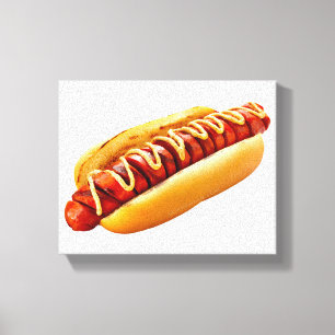 Toile SlipperyJoe's hot dog niché doucement pain jaune v