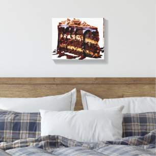 Toile SlipperyLa décadence de gâteau au chocolat pur de 