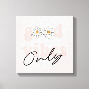 Toile Slogan hippie des années 70 de Good Vibes