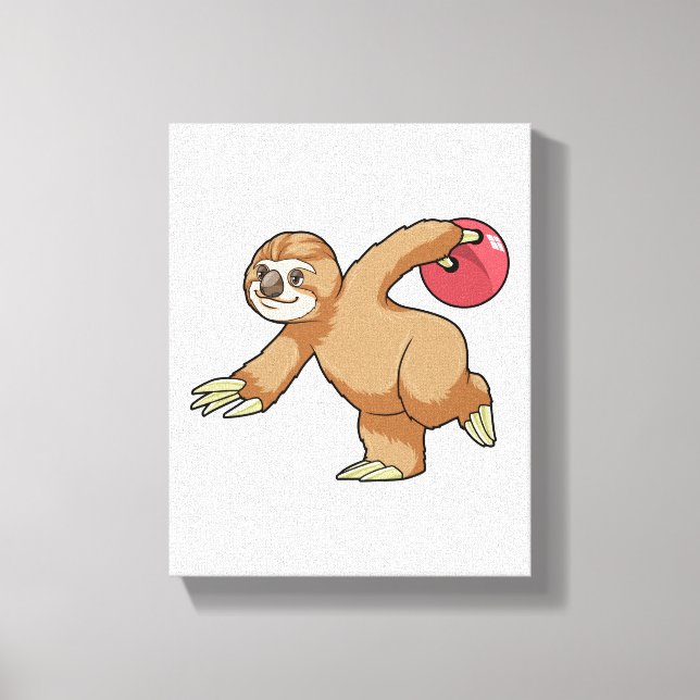 Toile Sloth at Bowling avec Bowling ball (Recto)