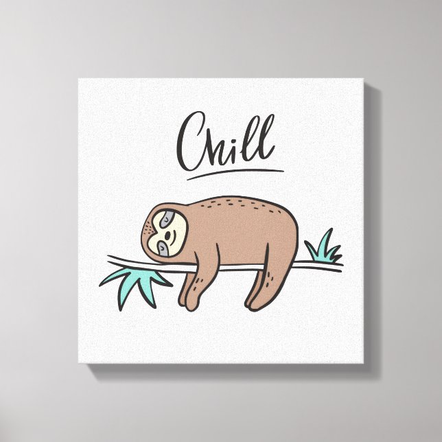 Toile Sloth dit "Chill" (Recto)