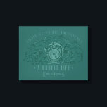 Toile Small Steps, Big Adventures - A Hobbit Life<br><div class="desc">Channel your inner Hobbit with this cozy Lord of the Rings™ design inspired by the peaceful hills of the Shire™. Featuring a quaint Hobbit hole with its signature round door tucked into a lush, grassy hillside, the artwork is paired with the uplifting phrase, “Small Steps Big Adventures – A Hobbit...</div>