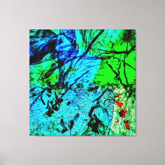 Toile Smooth blue abstract Stretched Canvas Print,Calm  (Recto)