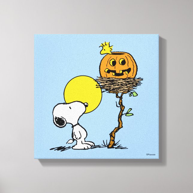 Toile Snoopy & Bois Nid Avec Jack O'Lantern (Recto)