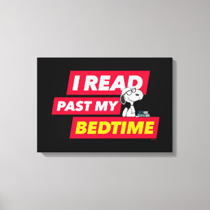 Toile Snoopy "I Read Past My Bedtime"