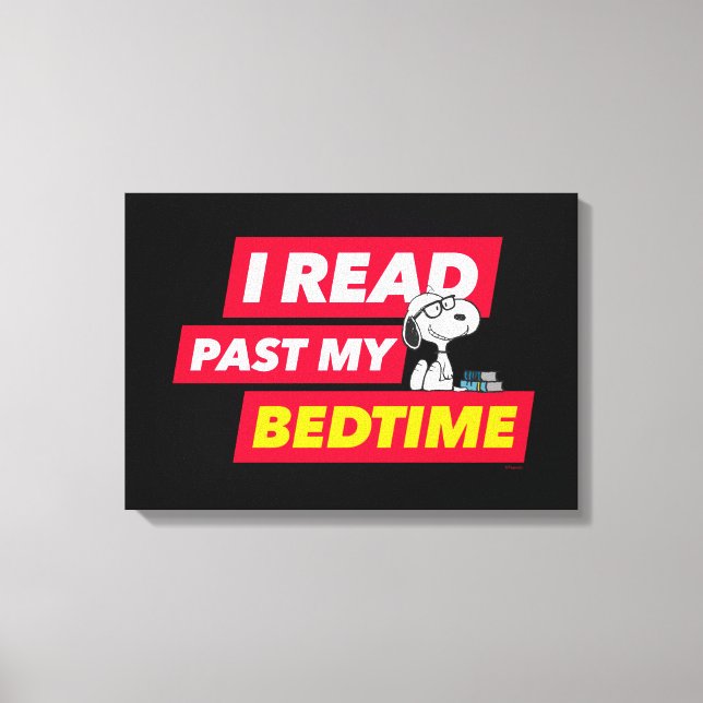 Toile Snoopy "I Read Past My Bedtime" (Recto)