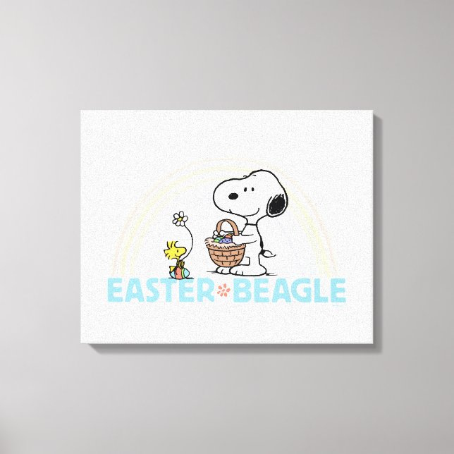 Toile Snoopy & Woodstock - Beagle de Pâques (Recto)
