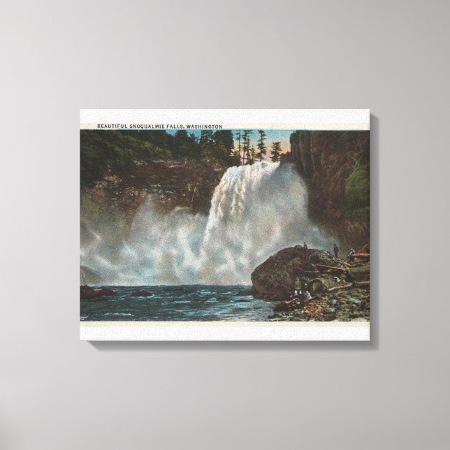 Toile Snoqualmie Falls, WA - Vue des chutes au fond (Recto)