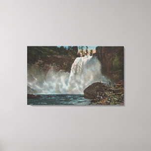 Toile Snoqualmie tombe, WA - vue des automnes en bas
