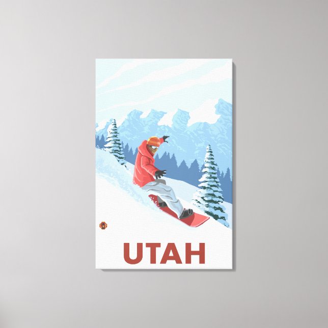 Toile Snowboarder SceneUtah (Recto)